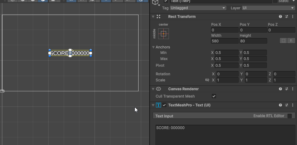 Animated image of pivot being set to upper left corner