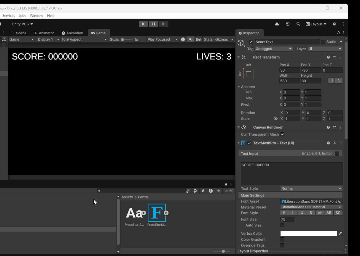 Animated image of assigning fonts