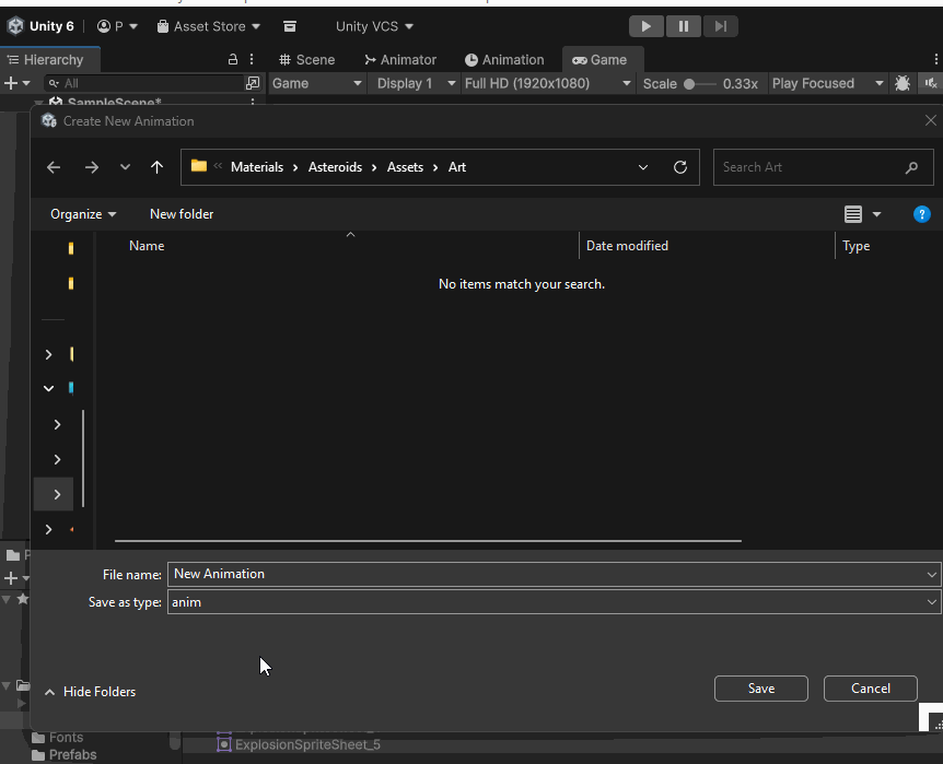 Animated image of saving animation