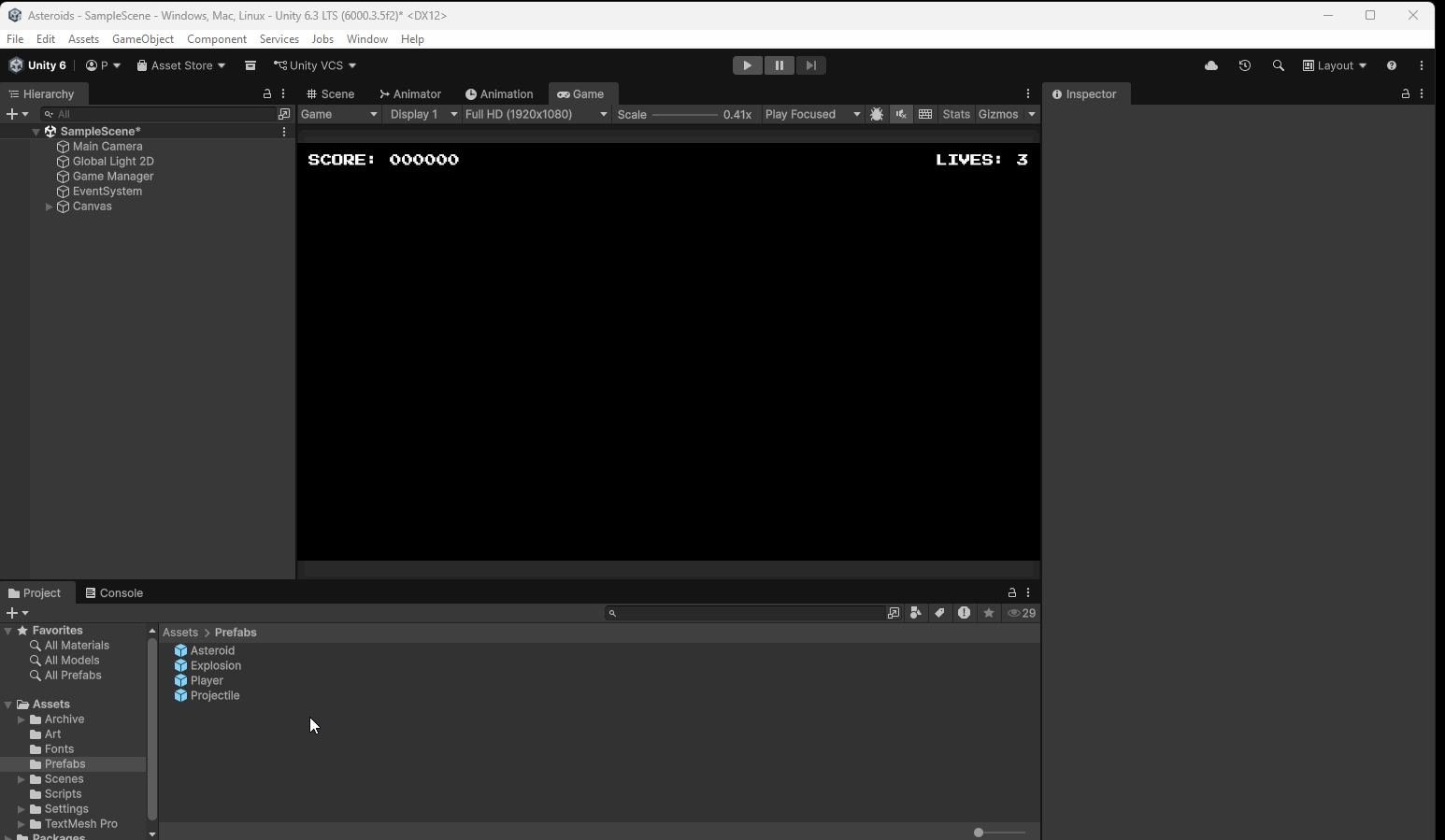Animated image showing assigning the explosion variable and playing game