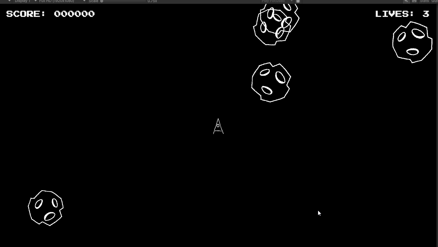 animated image of game being played showing the instant transition between idle and thrust