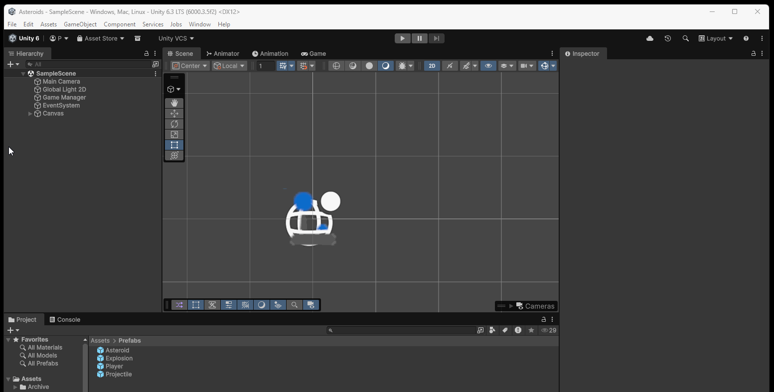 Animated gif of creating music game object