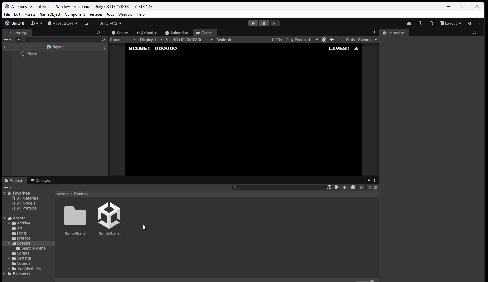 Animated image of creating a new main menu scene