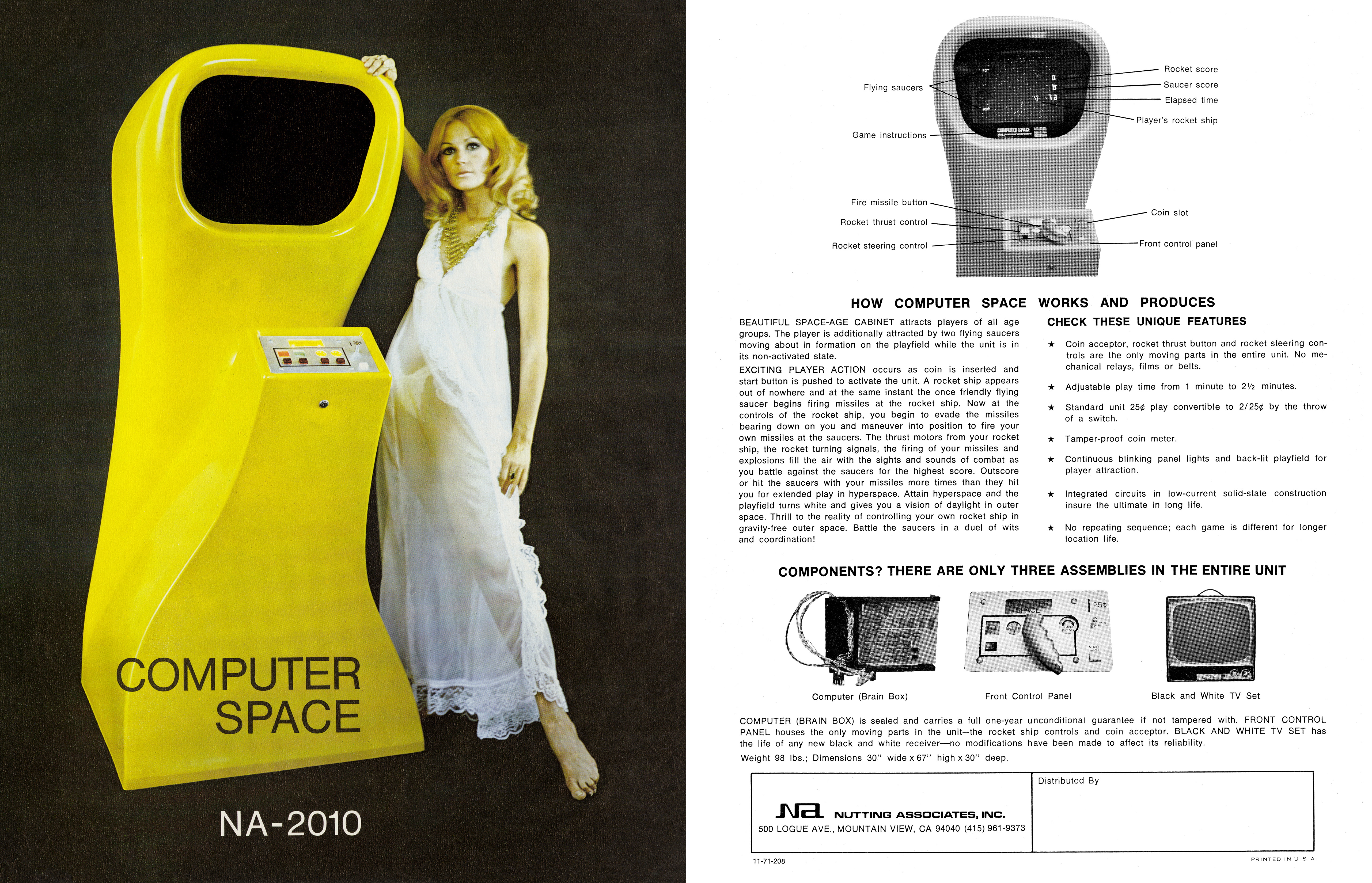 Image of advertisement for Computer Space 