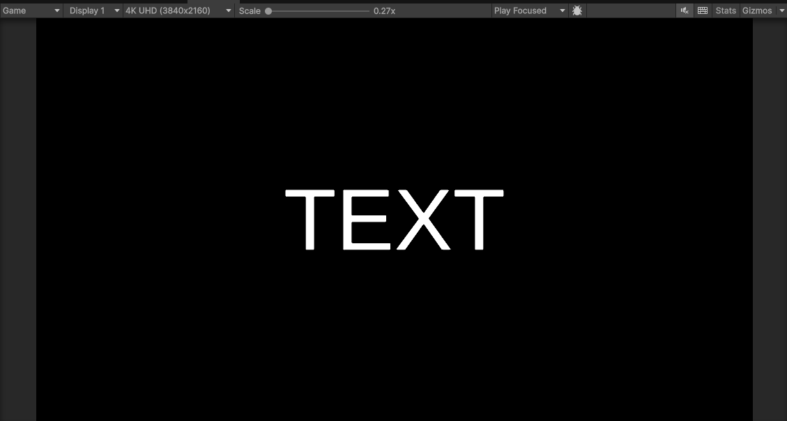 4k screen showing text, the text is the same size as the above image
