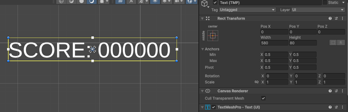 Image showing height of rectangle set to 80 with the text now fitting in the yellow box