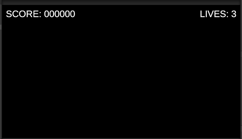 Image showing game with score and lives text