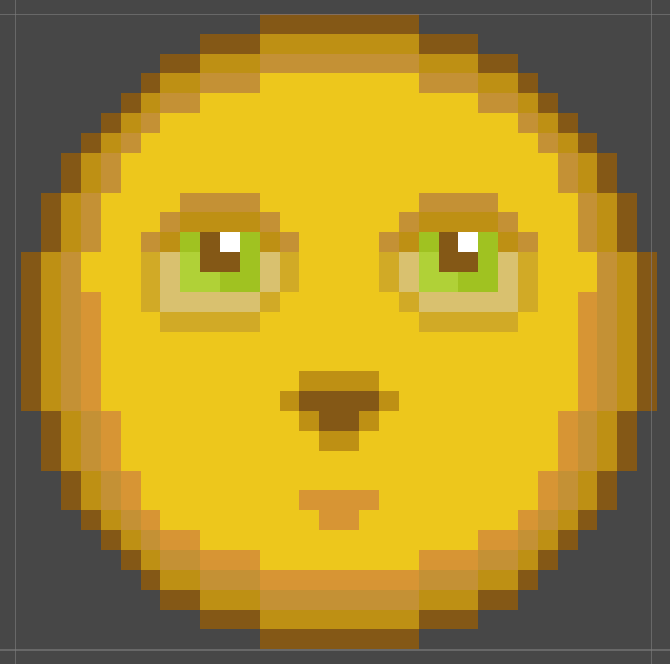 Image showing a clear pixel art face