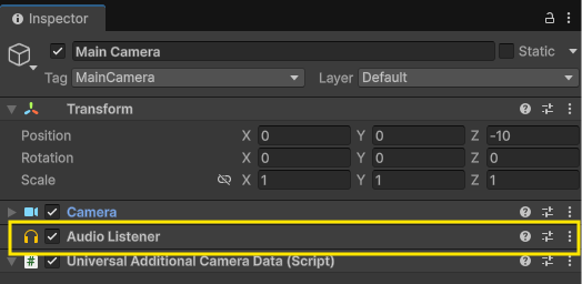 Image showing audio listener component highlighted
