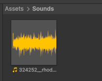 Image of imported audio clip