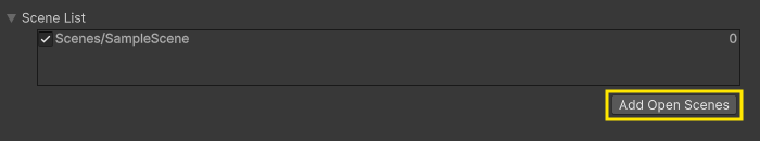 image showing add open scenes button