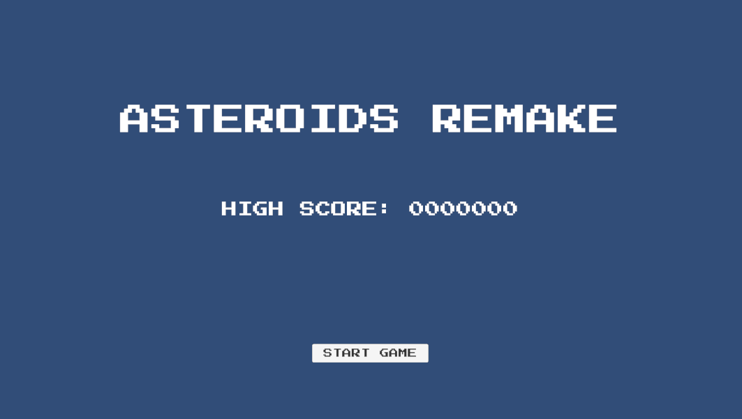 Image showing UI with title, high score and start game button