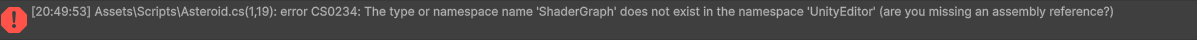 Image showing above error in Unity console