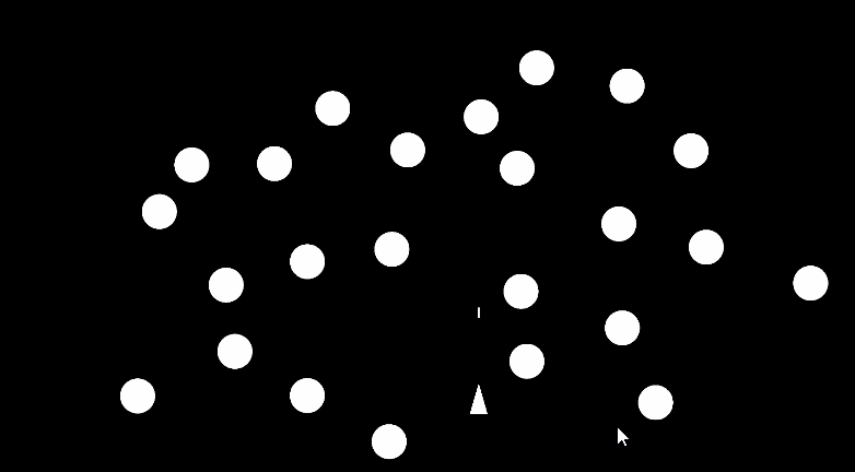 animated gif showing asteroids destroying each other