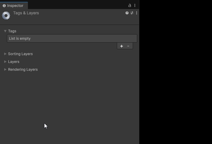 Screenshot showing a user creating a tag named Projectile