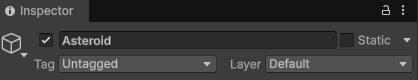 animated gif showing a user disabling a game object using the check box in the inspector window