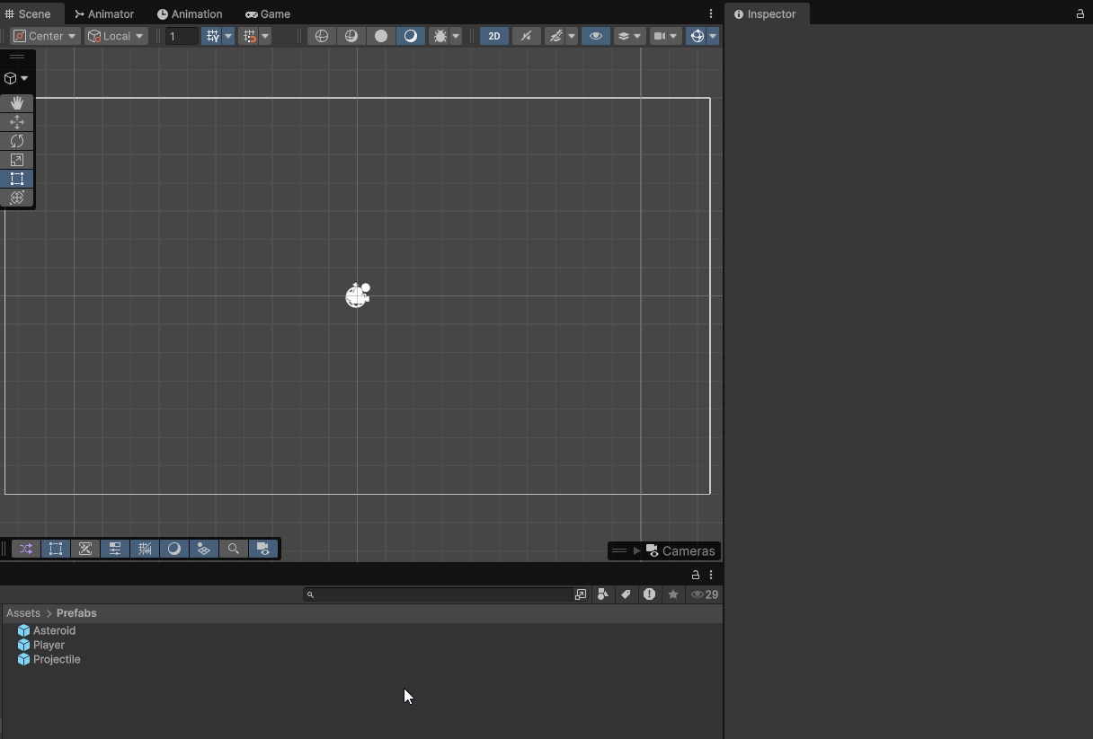 gif showing user adding a capsule collider 2D to a player game object