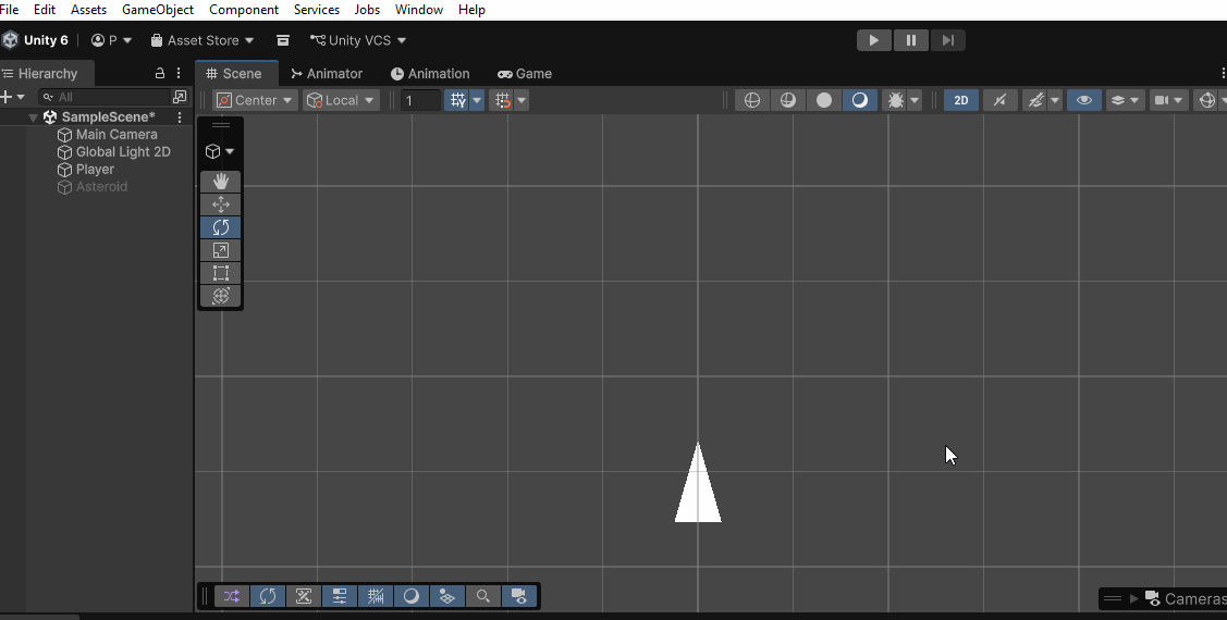 animated gif showing a user in the unity editor creating a square sprite